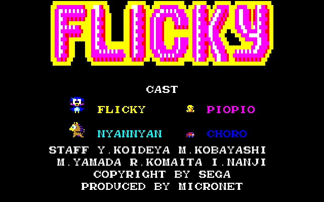 Flicky — sstitle (JP)