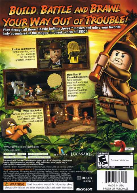 LEGO Indiana Jones - The Original Adventures — box-2D-back (US)