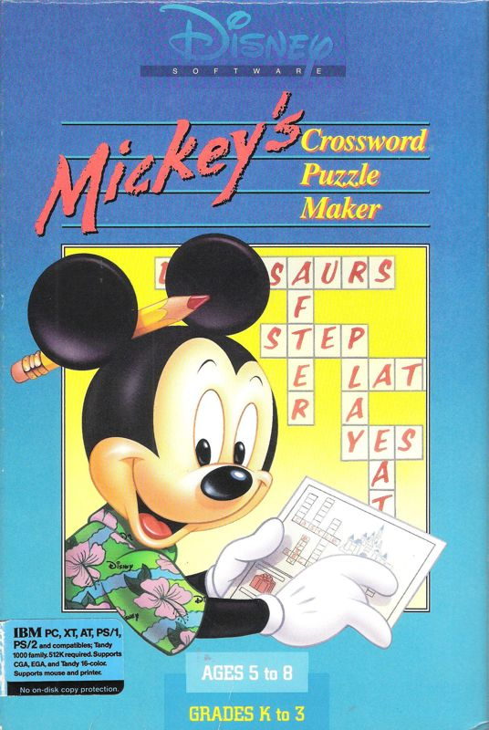 Mickey's Crossword Puzzle Maker box art
