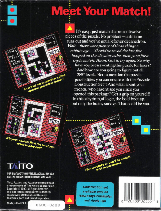 Puzznic — box-2D-back (US)