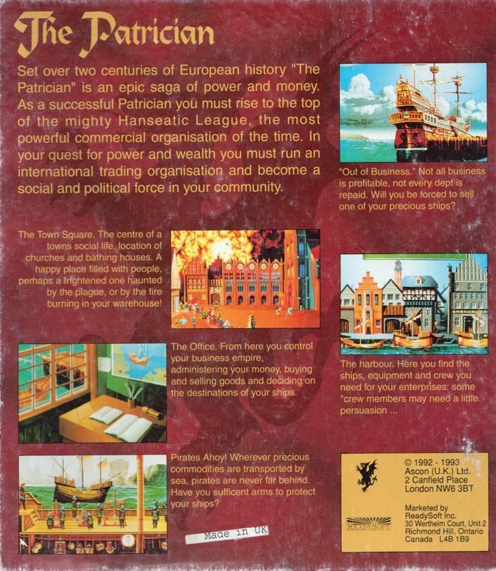 Patrician, The — box-2D-back (US)