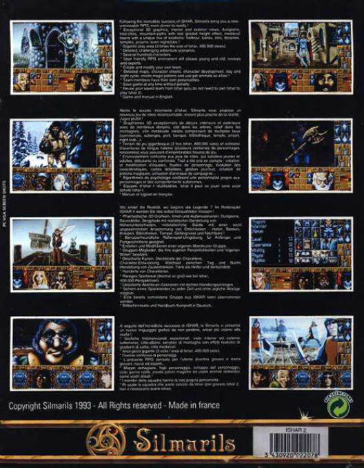 Ishar 2 - Messengers Of Doom — box-2D-back (EU)