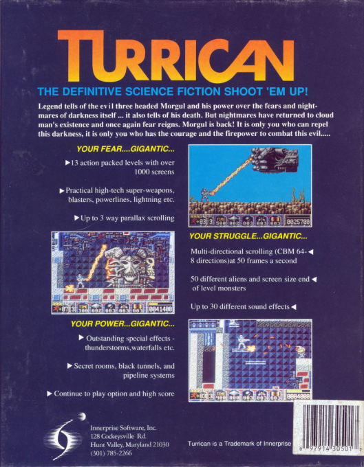 Turrican — box-2D-back (US)