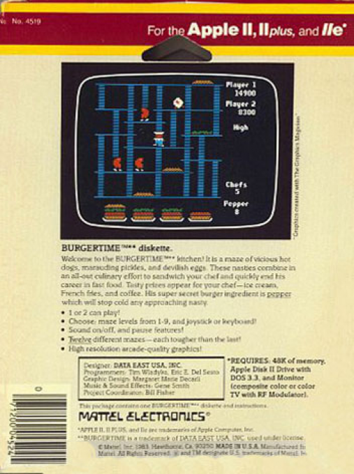 Burgertime — box-2D-back (US)