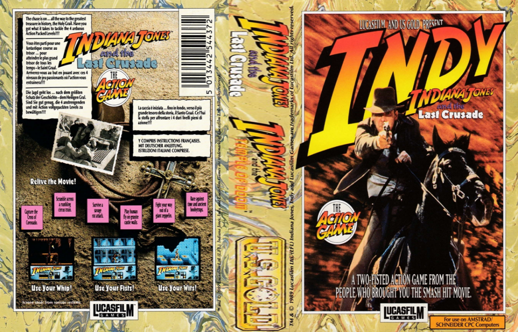 Indiana Jones And The Last Crusade - The Action Game — box-texture (EU)