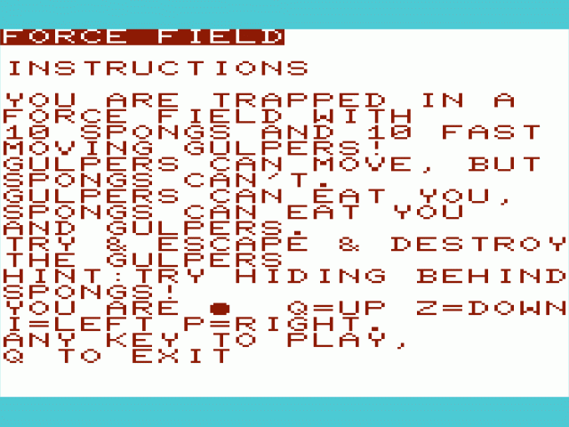 Force Field — sstitle (WOR)