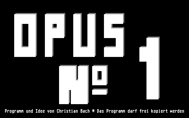 Opus No.1 — sstitle (DE)