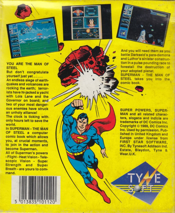 Superman - The Man of Steel — box-2D-back (EU)