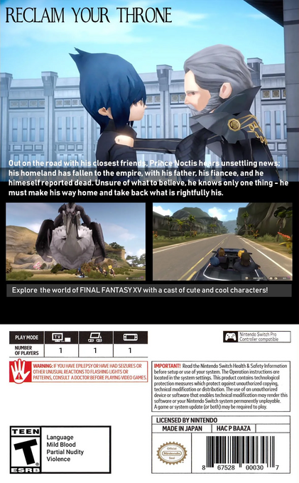 Final Fantasy 15 - Pocket Edition HD — box-2D-back (US)