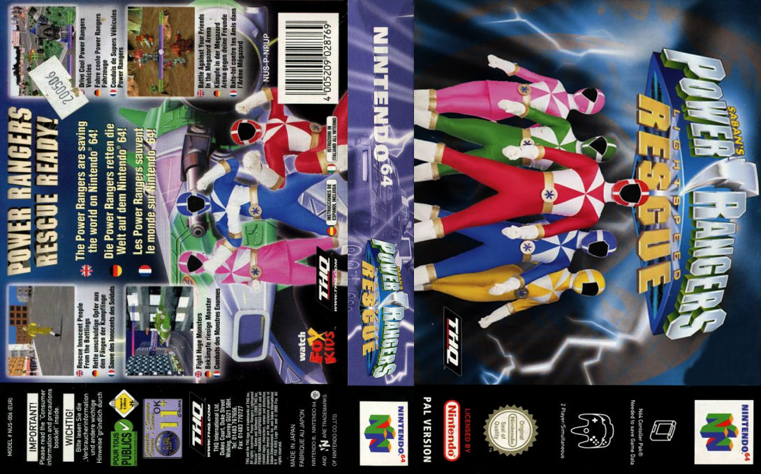 Power Rangers - Lightspeed Rescue — box-texture (EU)
