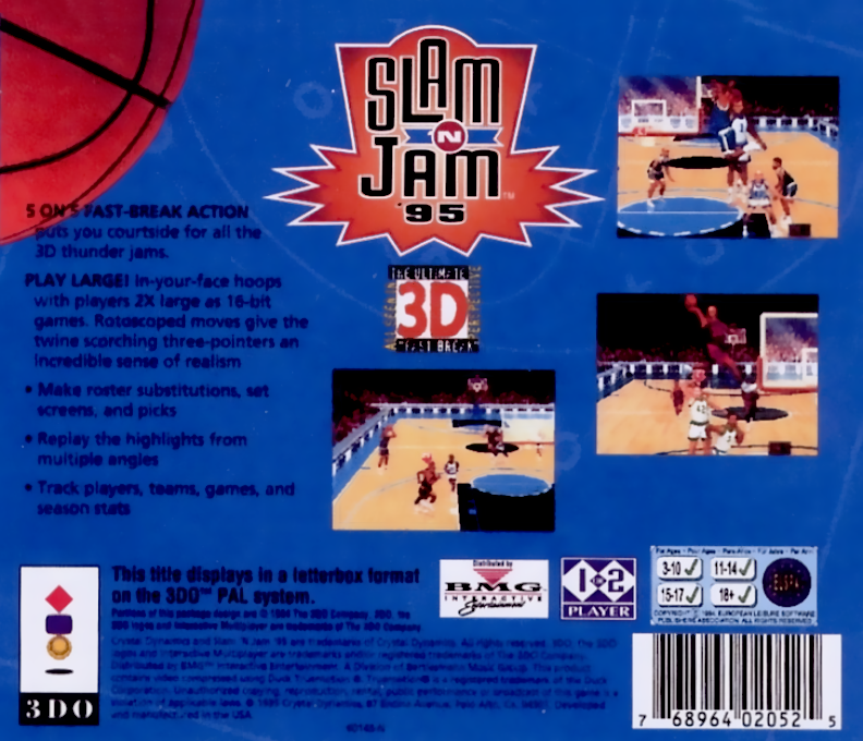 Slam 'n Jam '95 — box-2D-back (EU)
