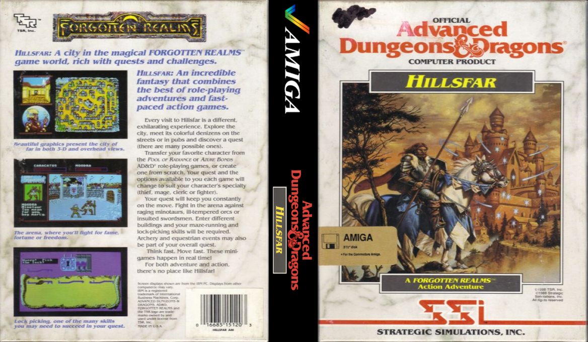 Advanced Dungeons & Dragons - Hillsfar - A Forgotten Realms Action Adventure — box-texture (US)