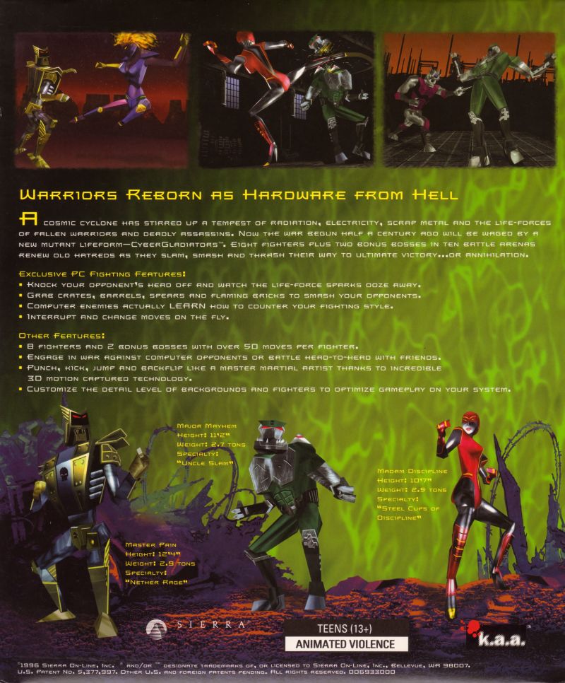 CyberGladiators — box-2D-back (US)