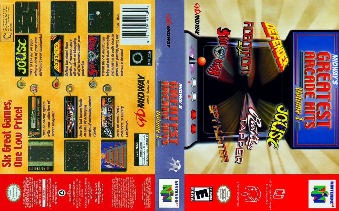 Midway's Greatest Arcade Hits - Volume 1 — box-texture (US)