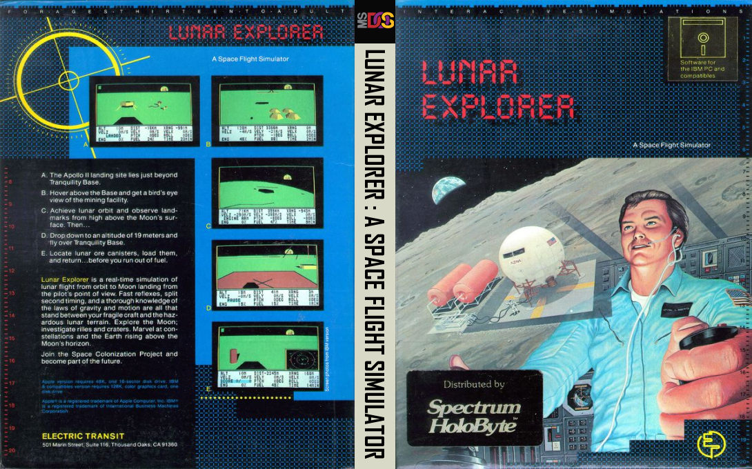 Lunar Explorer - A Space Flight Simulator — box-texture (US)