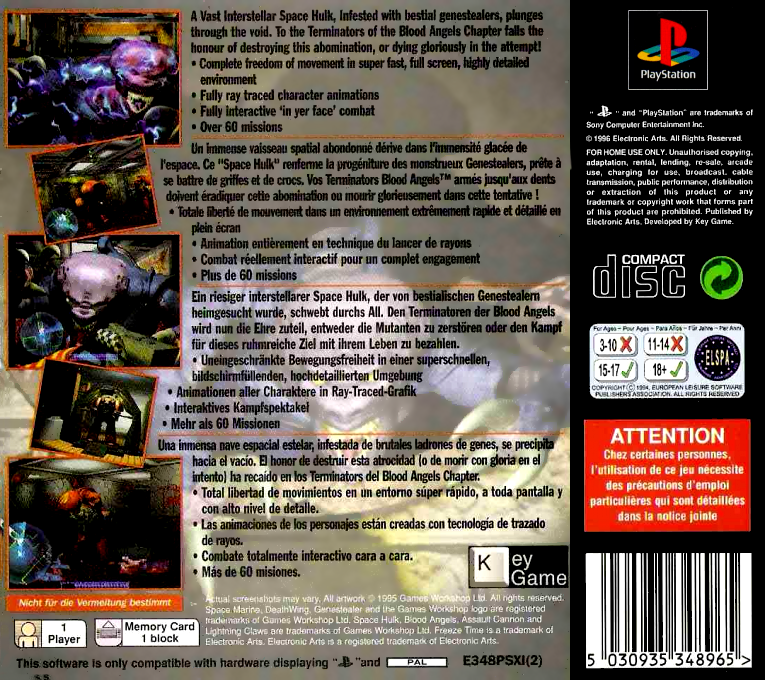 Space Hulk - Vengeance of the Blood Angels — box-2D-back (EU)