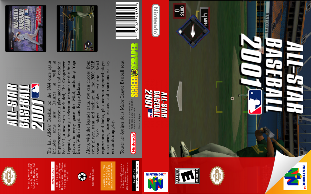 All-Star Baseball 2001 — box-texture (SS)