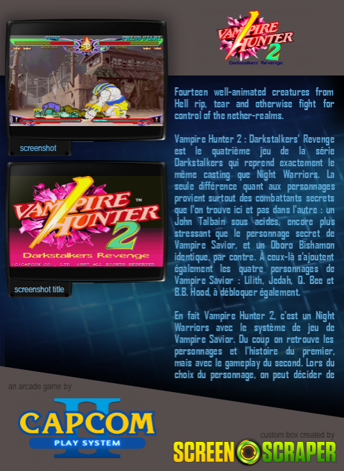 Vampire Hunter 2: Darkstalkers' Revenge — box-2D-back (SS)