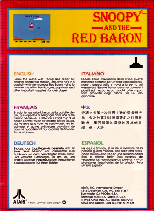 Snoopy And The Red Baron — box-2D-back (EU)