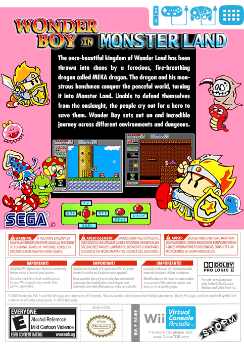 Wonder Boy In Monster Land — box-2D-back (US)