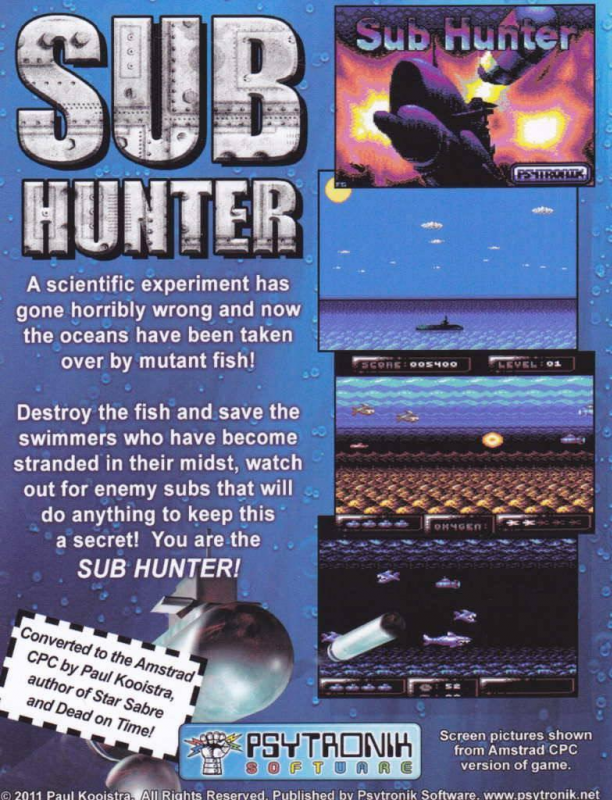 Sub Hunter — box-2D-back (EU)