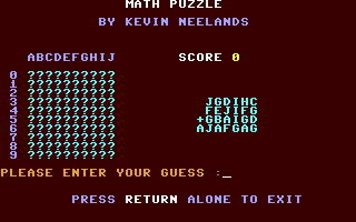 Math Puzzle — ss (WOR)