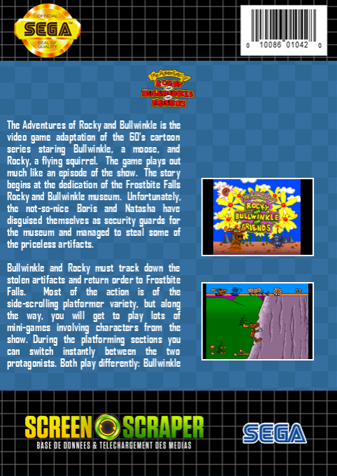 Adventures Of Rocky And Bullwinkle And Friends, The — box-2D-back (SS)