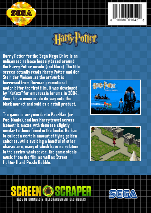 Harry Potter — box-2D-back (SS)
