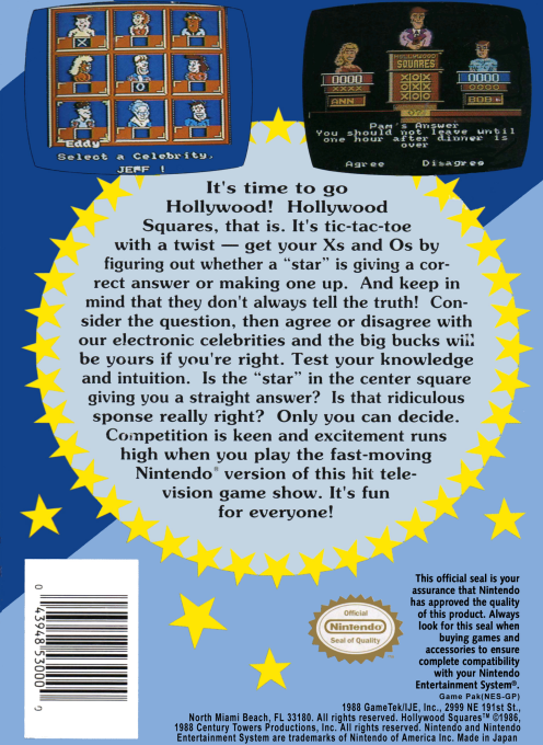 Hollywood Squares — box-2D-back (US)