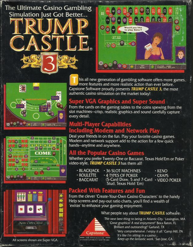 Trump Castle 3 — box-2D-back (US)