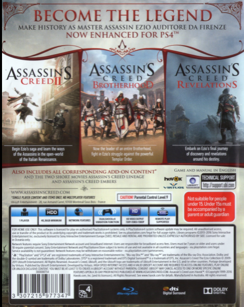 Assassin's Creed - The Ezio Collection — box-2D-back (AU)