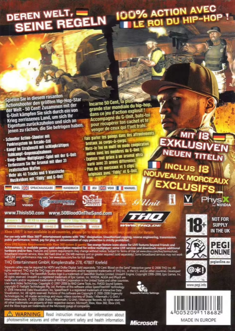 50 Cent - Blood on the Sand — box-2D-back (EU)