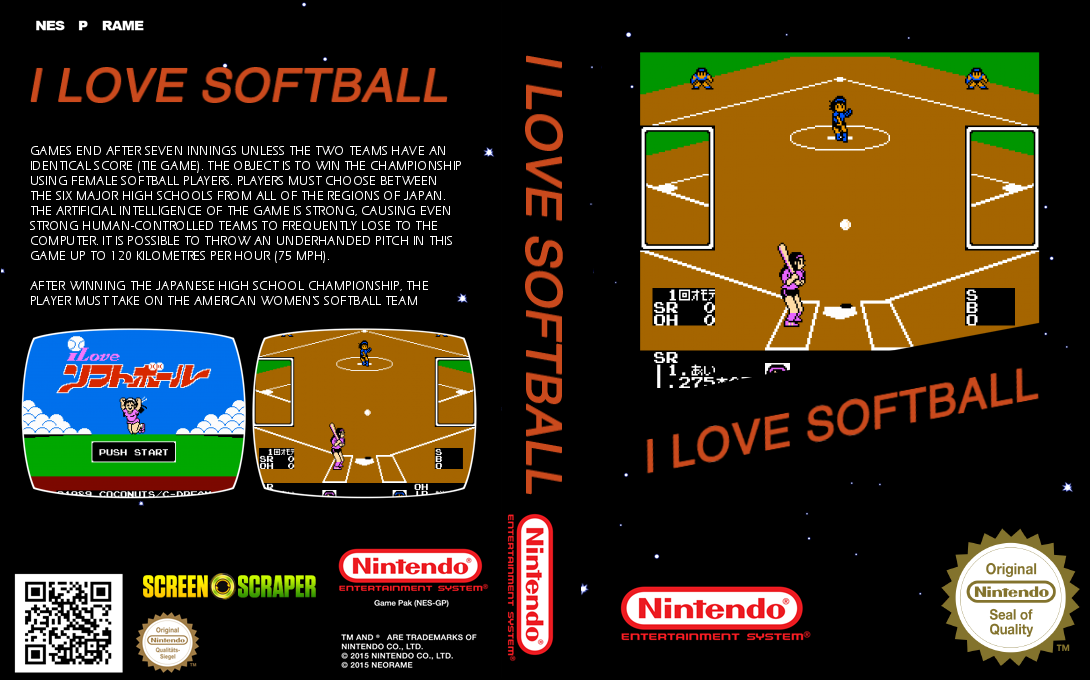 I Love Softball — box-texture (SS)