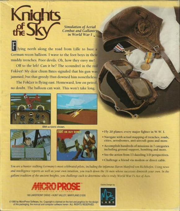 Knights of the Sky — box-2D-back (US)