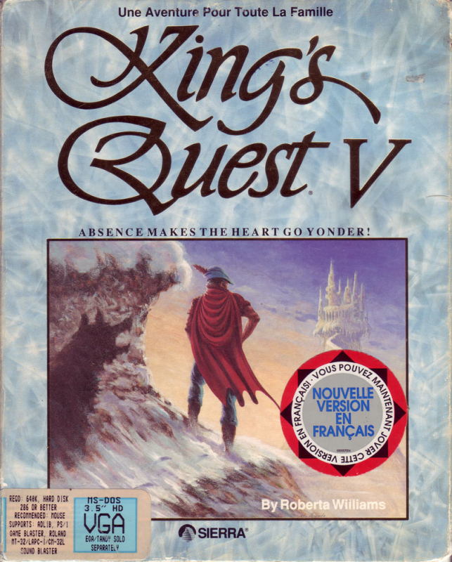 King's Quest 5 - Absence Makes The Heart Go Yonder — box-2D (FR)