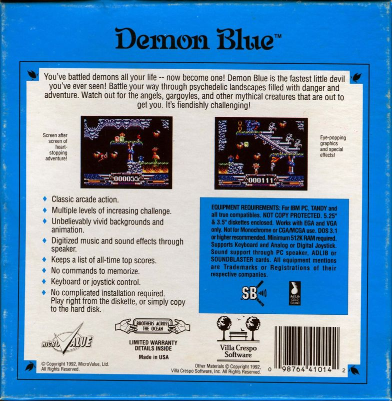 Demon Blue — box-2D-back (US)