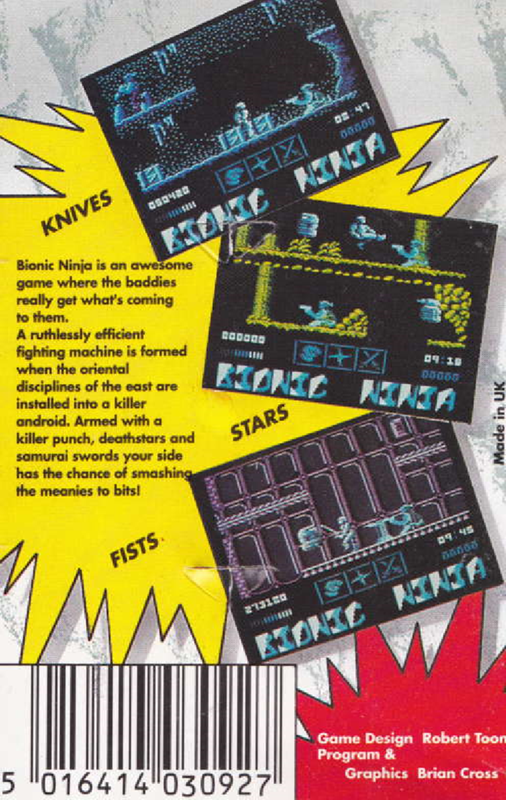 Bionic Ninja — box-2D-back (EU)