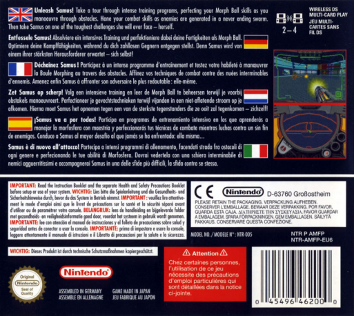 Metroid Prime - Hunters - First Hunt — box-2D-back (EU)