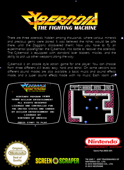 Cybernoid - The Fighting Machine — box-2D-back (SS)