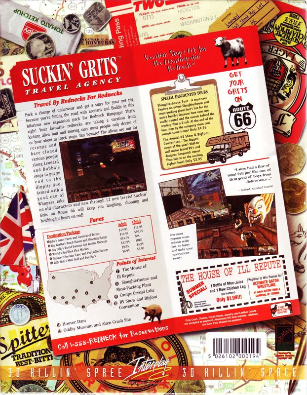 Redneck Rampage - Suckin' Grits On Route 66 — box-2D-back (EU)