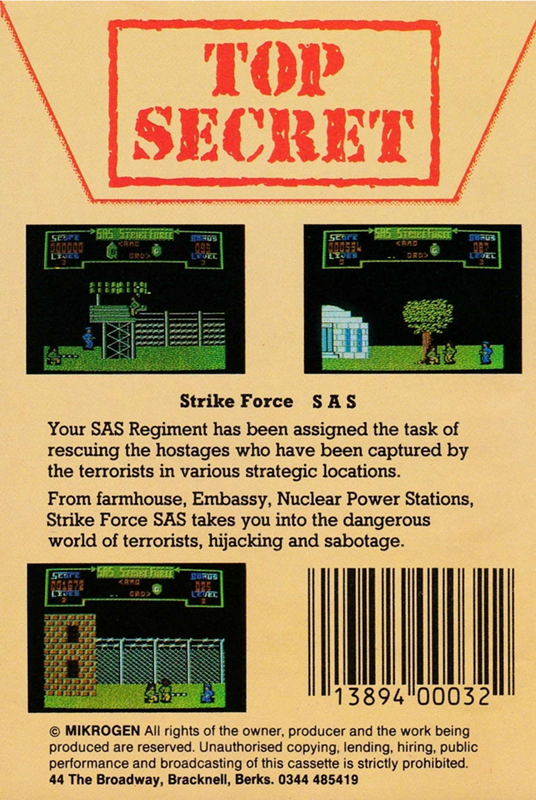 Strike Force S.A.S. — box-2D-back (EU)
