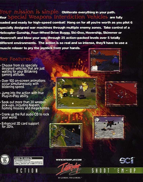 SWIV 3D Assault — box-2D-back (WOR)