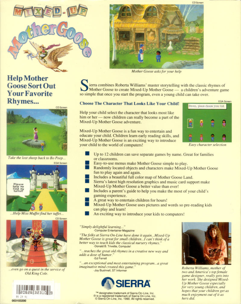 Mixed-Up Mother Goose Enhanced — box-2D-back (US)
