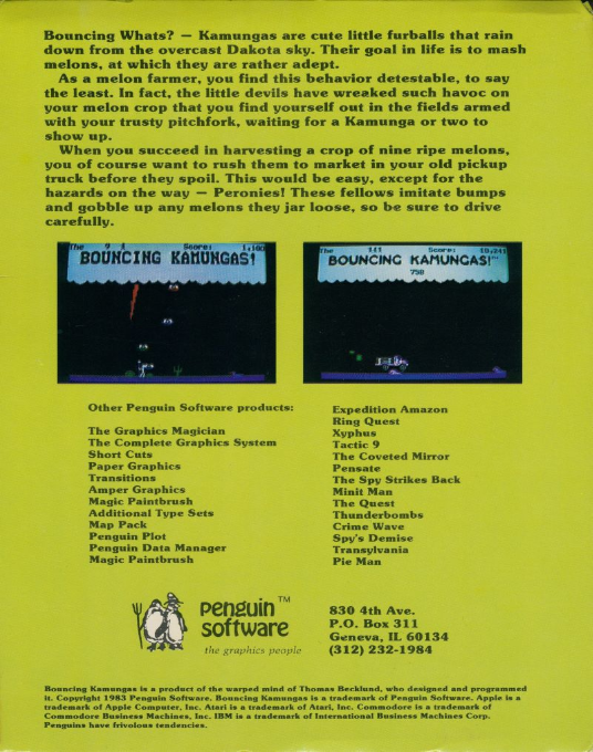 The Bouncing Kamungas — box-2D-back (EU)