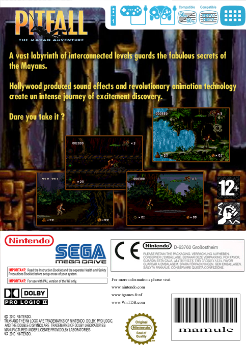 Pitfall : The Mayan Adventure — box-2D-back (EU)