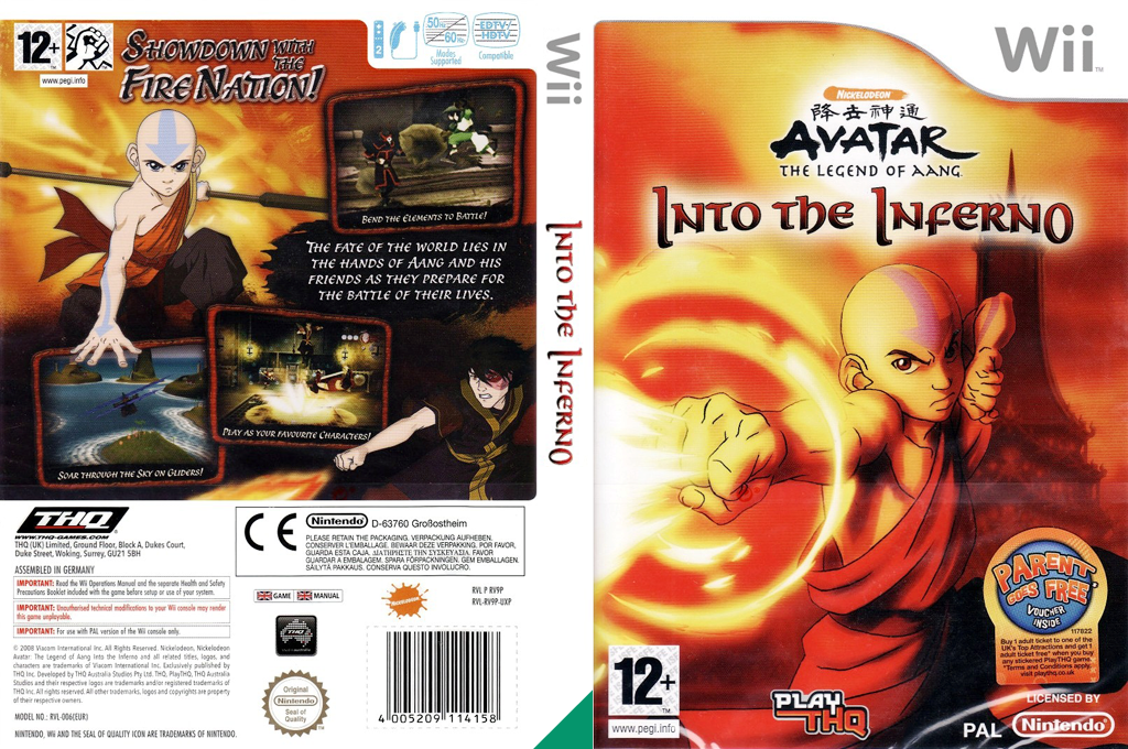 Nickelodeon Avatar - The Legend of Aang - Into the Inferno — box-texture (EU)