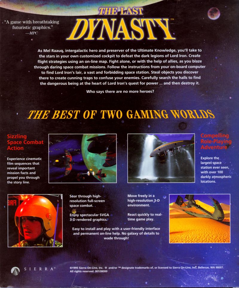 The Last Dynasty — box-2D-back (US)