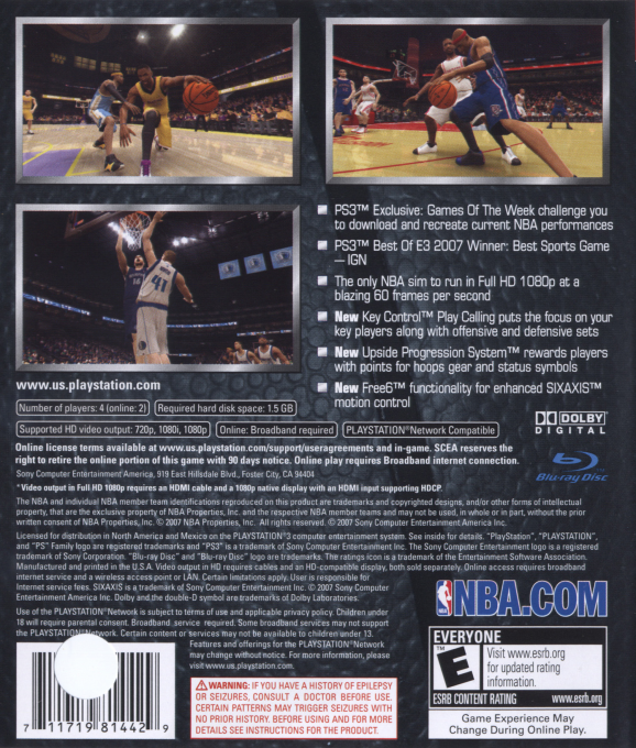 NBA 08 — box-2D-back (US)