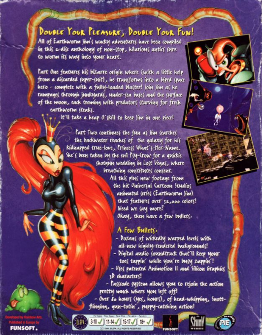 Earthworm Jim 2 — box-2D-back (EU)