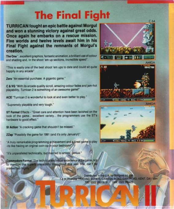 Turrican II - The Final Fight — box-2D-back (EU)
